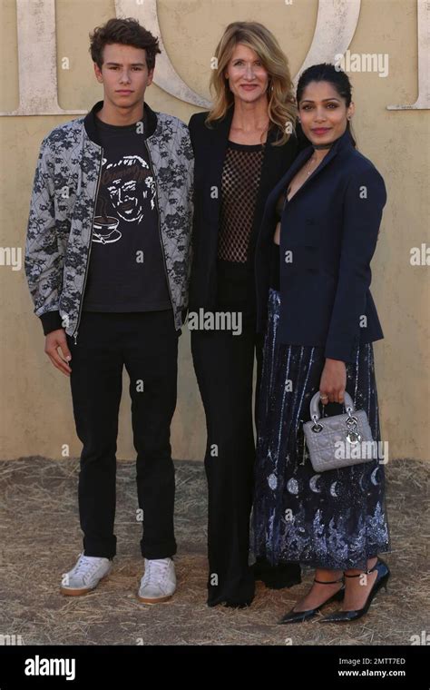 Ellery Harper, from left, Laura Dern and Freida Pinto arrive at